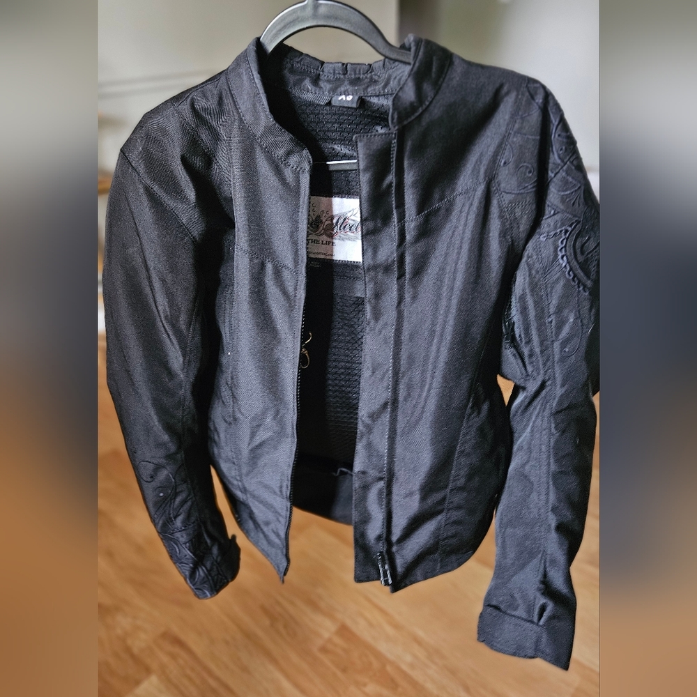 womens Motorcycle jacket with soft armor